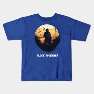 Flock Together- Bird Watching Kids T-Shirt